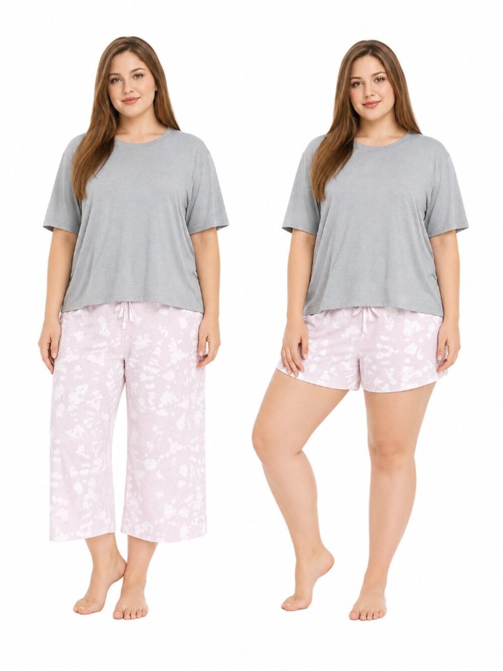 Honeydew Palazzo 3-piece Lounge Set Pale Purple Gray Plus XXL NWT